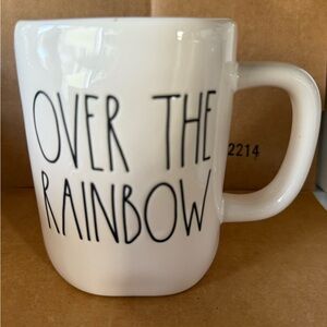 Rae Dunn Cream Mug - Over the Rainbow